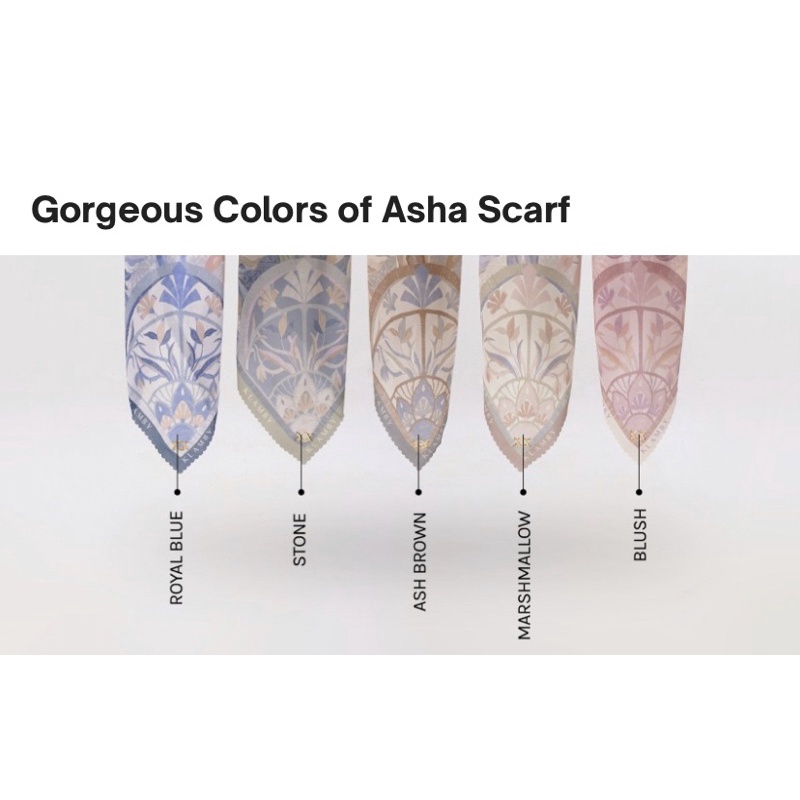 Asha Scarf Wearing Klamby Blush Store