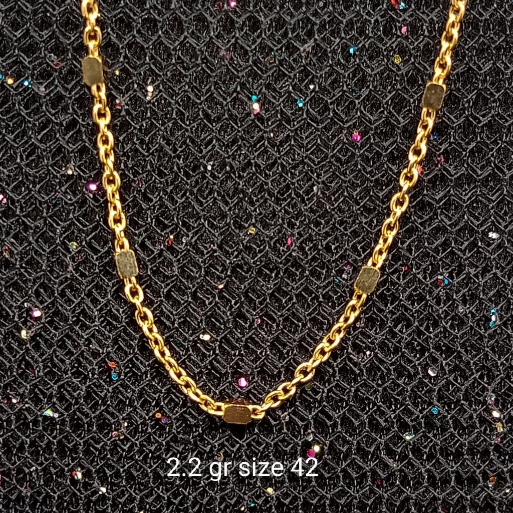 NEW Kalung Emas 17 K - 2.2 gr Kadar 750 - 2449