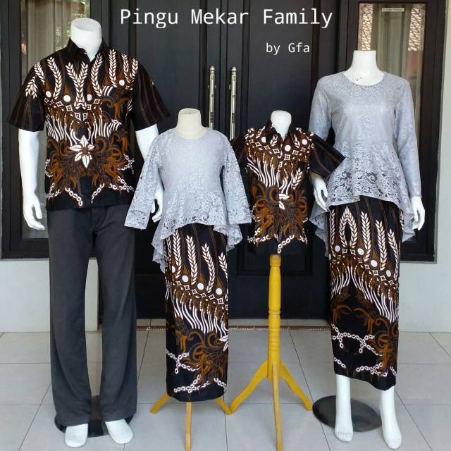 RnB batik family couple || batik set brukat family