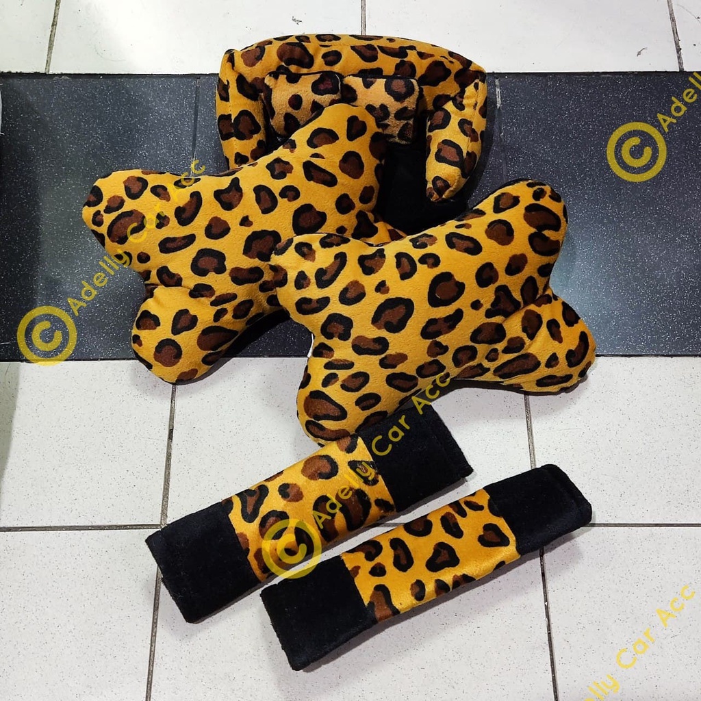 Bantal Leher Mobil 3 in 1 PREMIUM Motif Unik UNIVERSAL