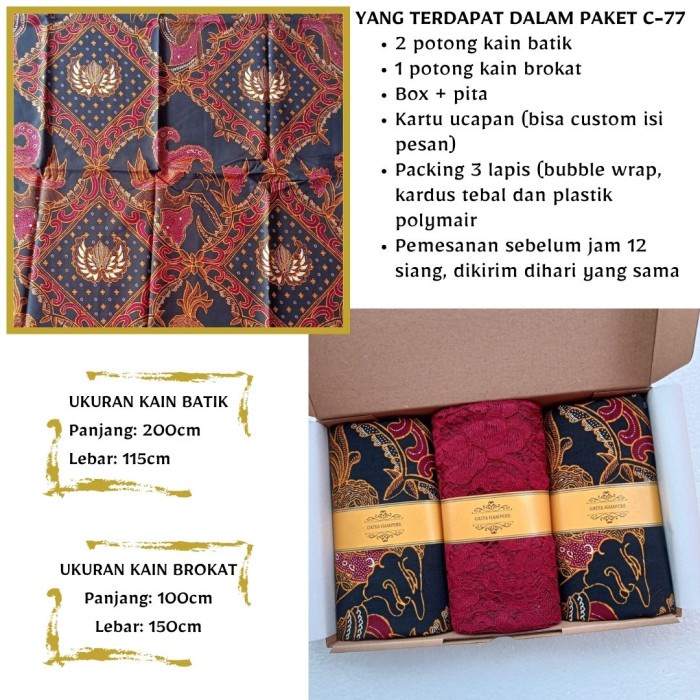 

Kado Pernikahan Hampers Wedding Batik - C-77 - BARU