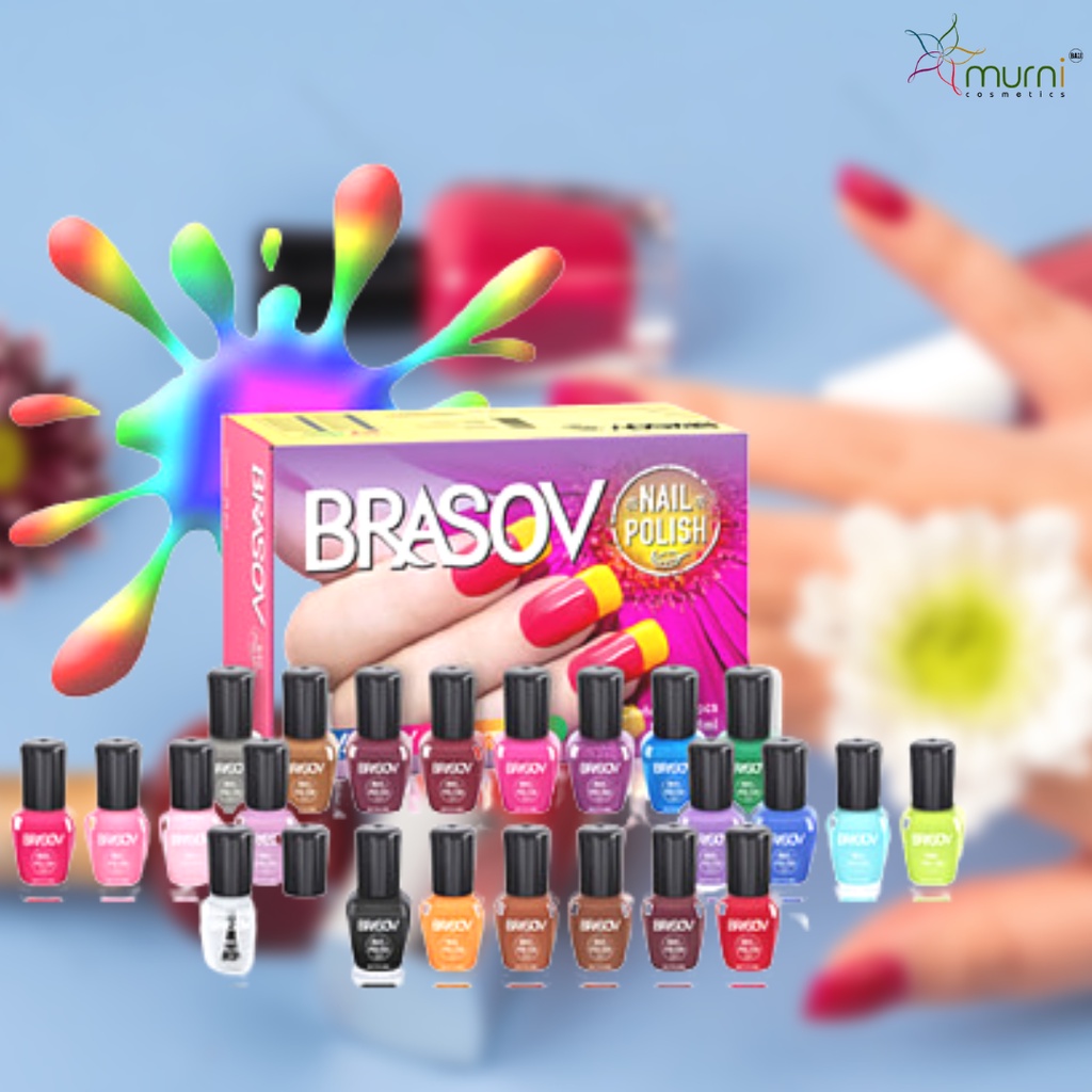 BRASOV NAIL POLISH  ASSORTED COLOURS 8ML