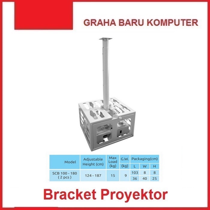 Jual Brite Bracket Security Cage Projector SCB 100 180 Gantungan