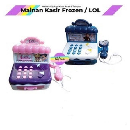 mainan telphone frozen lol model kasir musik disco telpon mainan