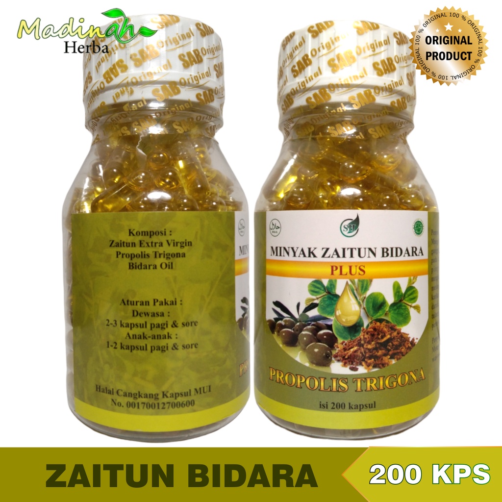 Kapsul Minyak Zaitun Bidara plus Propolis Trigona isi 200 kapsul