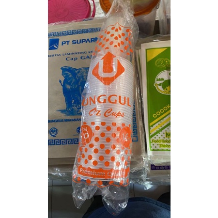 Gelas plastik bening unggul/ gelas oz / gelas pop ice ukuran 16 oz