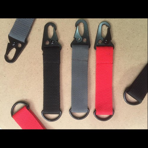 Gantungan Kunci Keychain Webing Nylon Premium Snaphock Quickdraw Carabiner