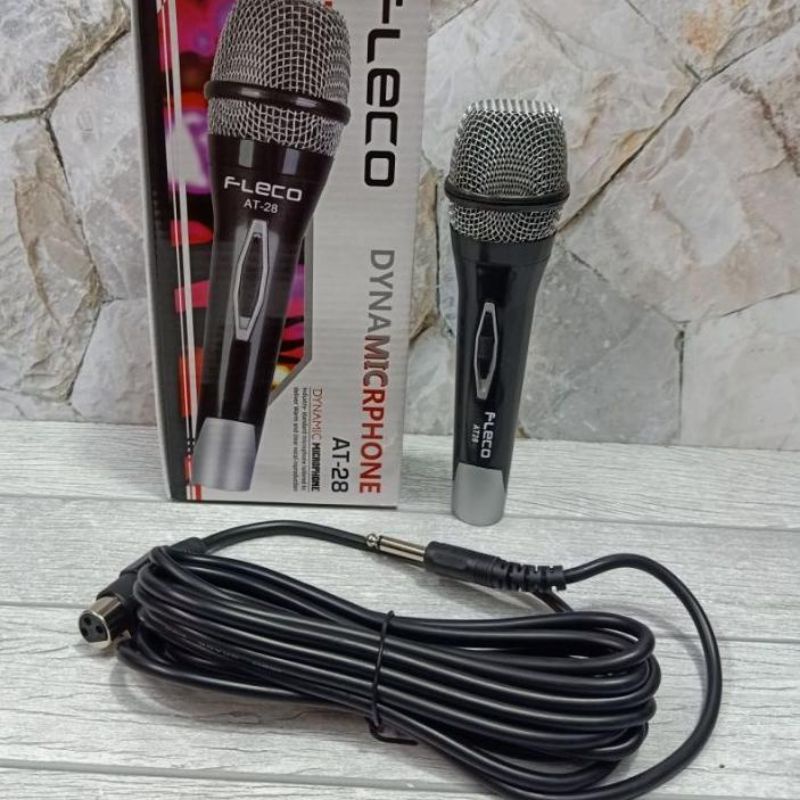 COD Mic Dynamic Microphone Kabel Fleco AT-28 Mic Kabel Fleco AT 28//MIC MURAH//MIC KARAOKE