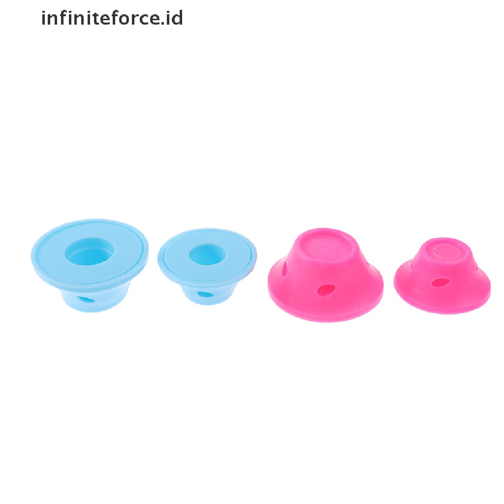 (Infiniteforce.Id) 10pcs / Set Alat Pengeriting Rambut Bahan Karet Silikon Lembut Tanpa Panas Untuk Wanita