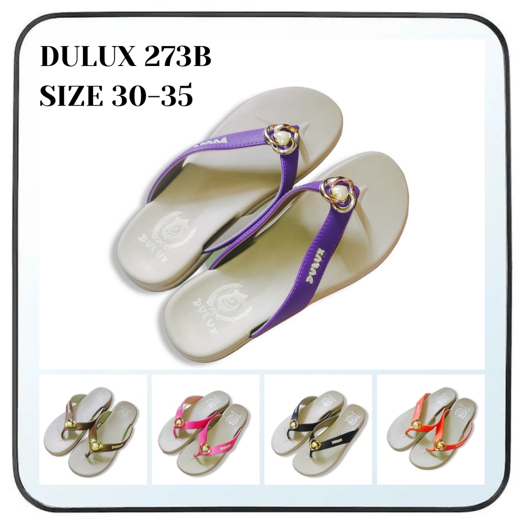 COD Sandal jepit anak cewe merk dulux size 30-35 bahan karet tahan air enteng dan nyaman diapakai