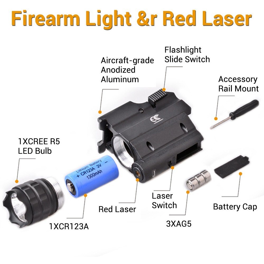 Senter Laser Senapan Senter Laser Quick Release Rail Mount + Laser