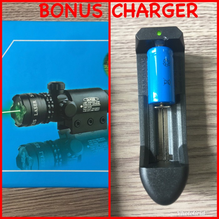 laser hijau/merah laser scope BONUS charger Termurah