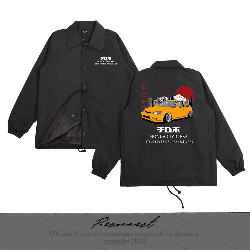 Reconnect Coach Jacket JDM Honda Civic EK6 - Style of Japanese Car - Unisex