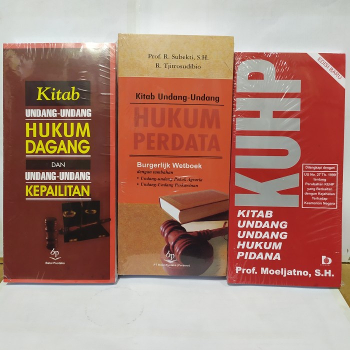 rrma51 TIGA BUKU HUKUM KUHPERDATA KUHPIDANA & KUHDAGANG wwz