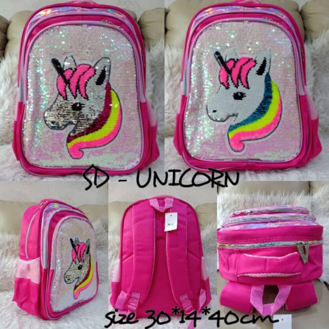 Tas ransel sequin karakter