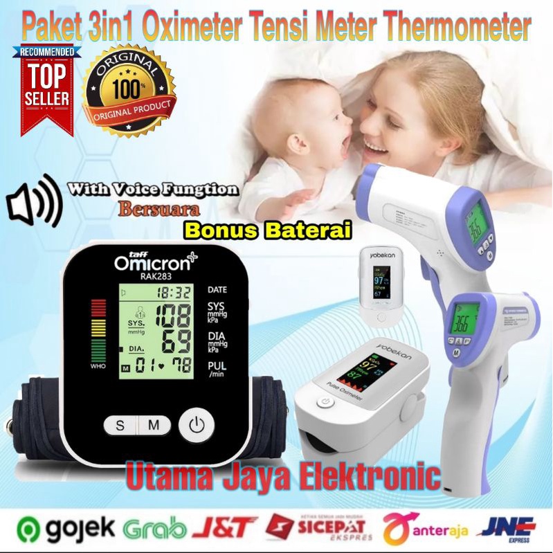 Paket Oximeter Tensi Meter Thermometer