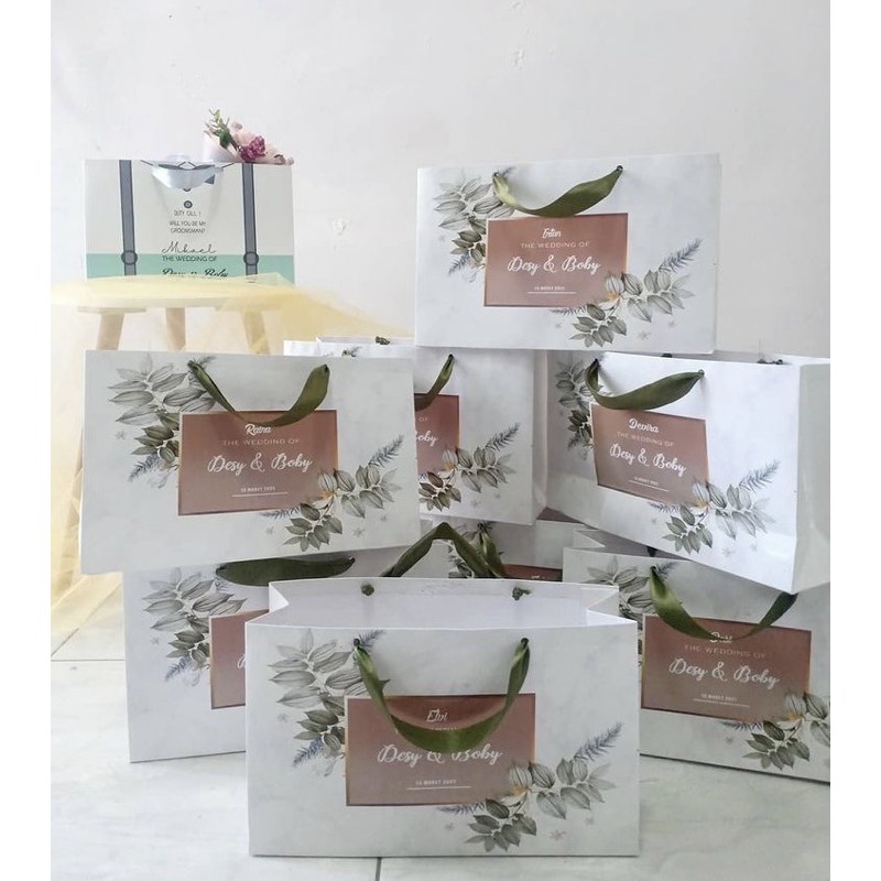 

paperbag bridesmaid paper glossy