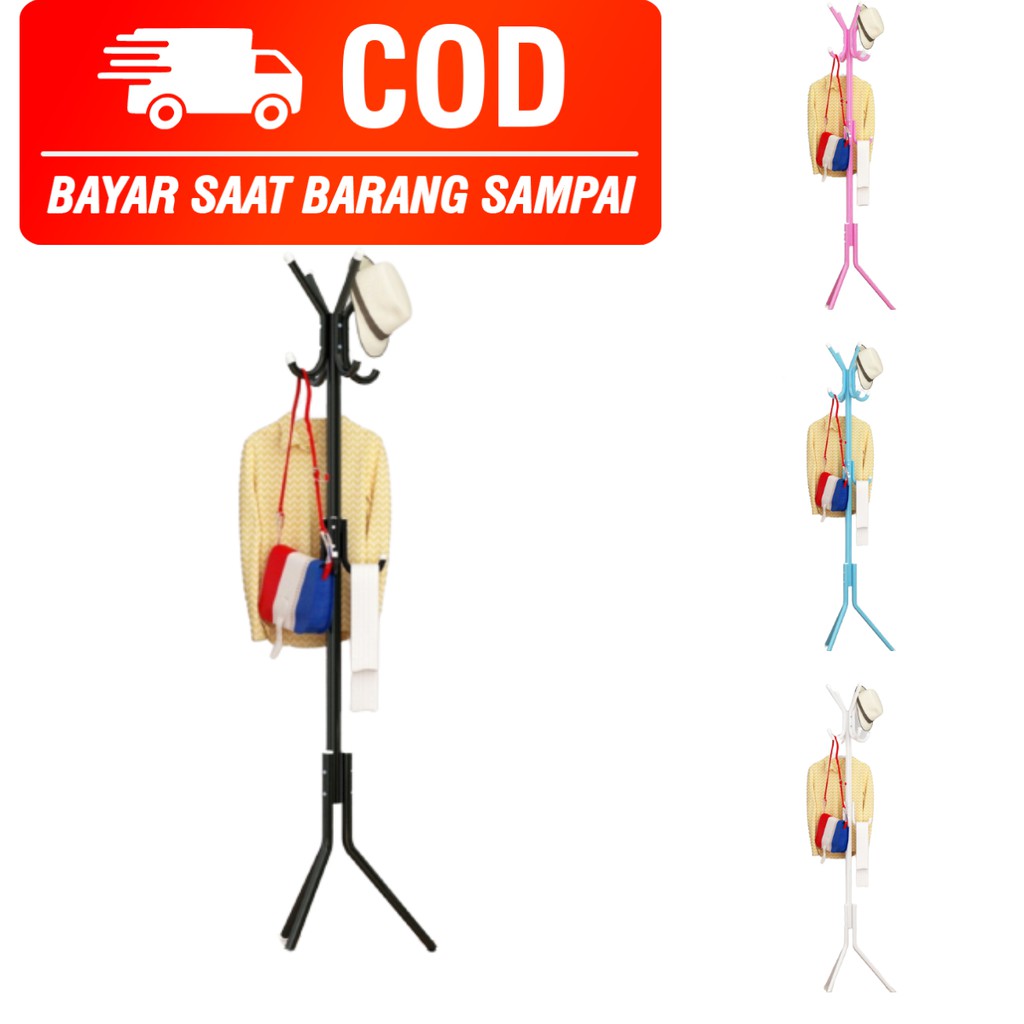 Rak Stand Hanger serbaguna rak Gantungan Baju Tas Topi portable Coat Rack rak gantung multifungsi