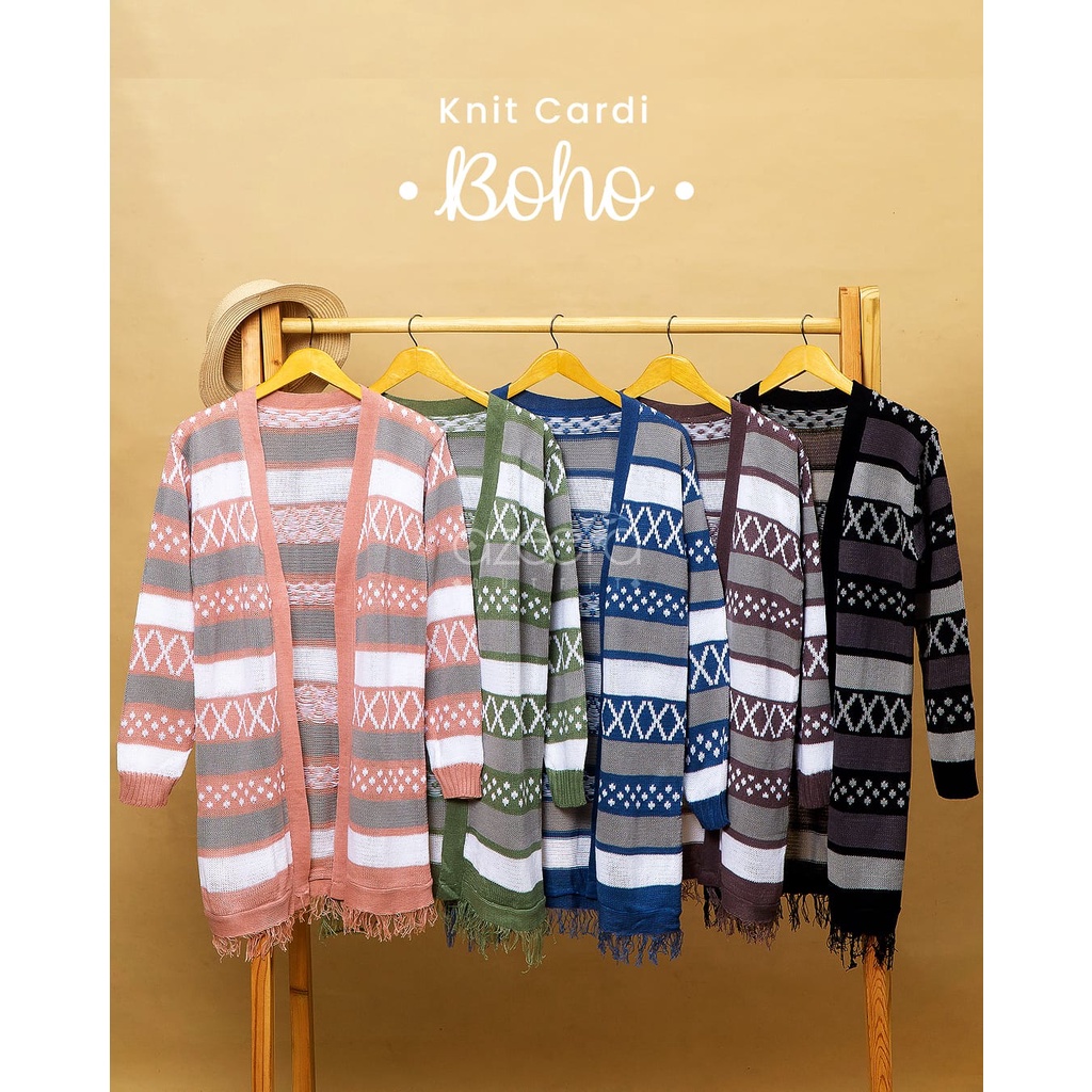 Azeera Outfit - Knit Cardy Boho I Knit Cardi I Korean Look I Cardigan Rajut
