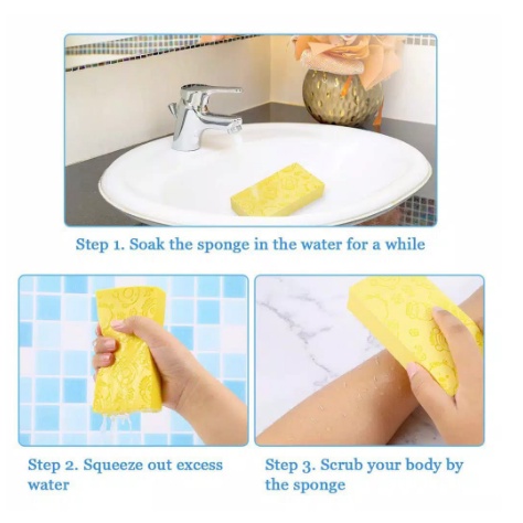 BB7 - Spon Mandi Magic Korea / SPON Pengangkat Daki / Spon Mandi Bayi &amp; Dewasa / Spon Mandi