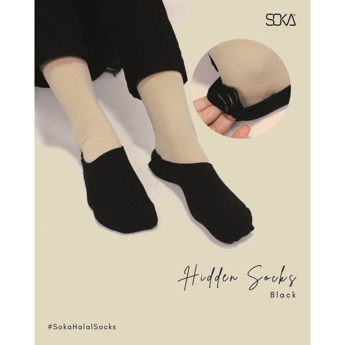 SOKA - Kaos Kaki Wanita Pendek Invisible Hidden Socks Flat Shoes