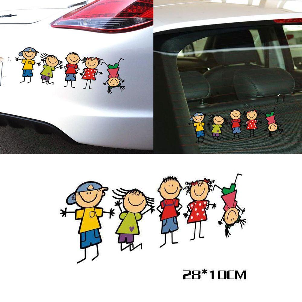 Stiker Mobil Populer Lovely Boy Girl Anak Lucu Keluarga