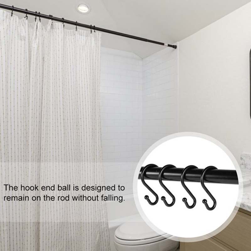Kait Tirai Shower Multifungsi Bentuk S Bahan Logam Tahan Karat Untuk Mantel Handuk