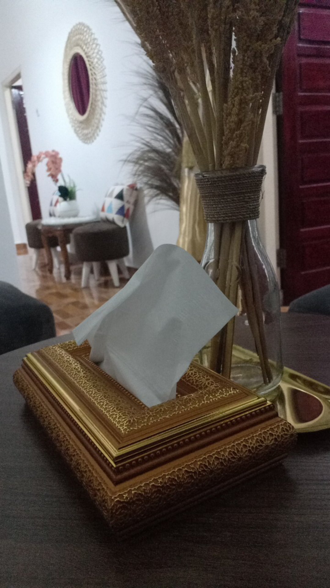 Kotak Tissue Gold , Tempat Tissue Mewah, Kotak Tisu, Tempat Tisu