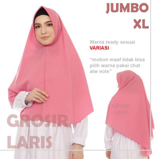 (xl)                      Khimar Pet JUMBO XL - Jilbab Kerudung Simple Penguin Syari Instan