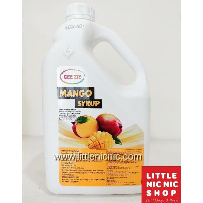 

SIRUP GEE ZIE MANGO SYRUP RASA MANGGA 2.5 KG IMPORT TAIWAN