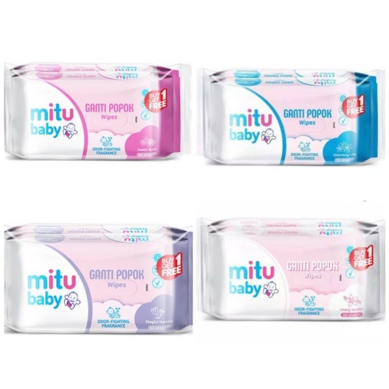 Tissue Basah Mitu 50 sheets buy 1 get 1