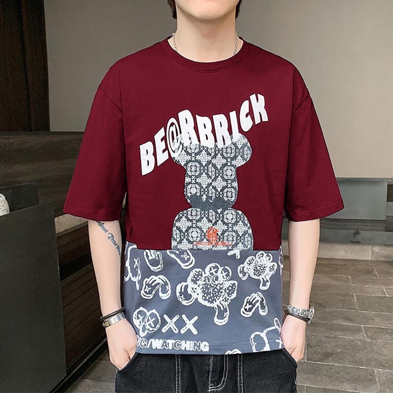 KAOS OVERSIZE BEARBRICK PRIA OBLONG LENGAN PENDEK ATASAN COWOK KEKINIAN