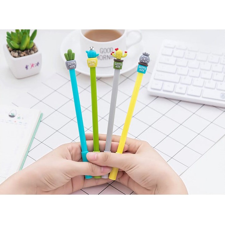 

MasterBag - Puplen Motif Kaktus Sunny Day Gel Pen / Ballpoint Sekolah / Pena Import