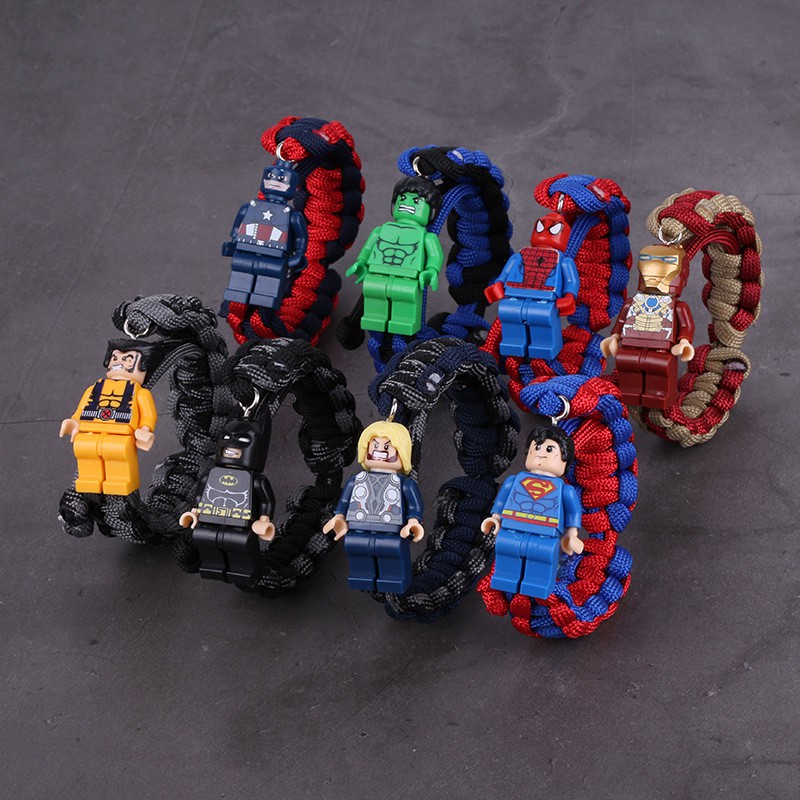 Buzz Lightyear Gelang Blok Action Figure Marvel Avengers Pasangan Sahabat Lego Gelang Blok Bangunan Mainan Untuk Hadiah Chidlren