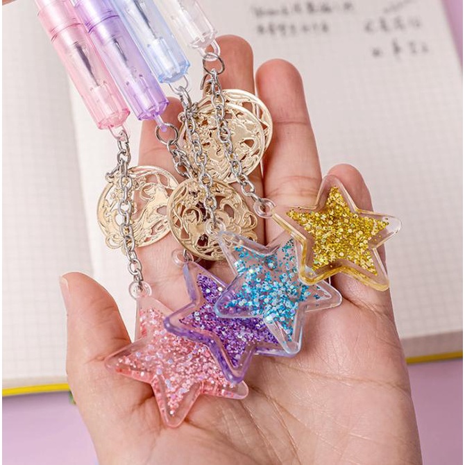 

PULPEN GEL BINTANG PENDANT GLITTER LUCU - PUTIH