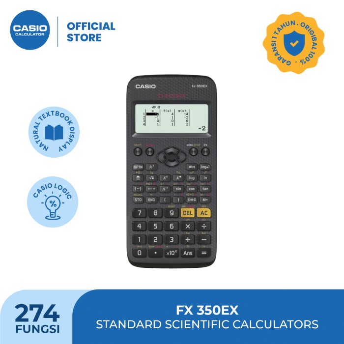 

Casio Fx-350Ex - Scientific Calculator/Kalkulator Ilmiah