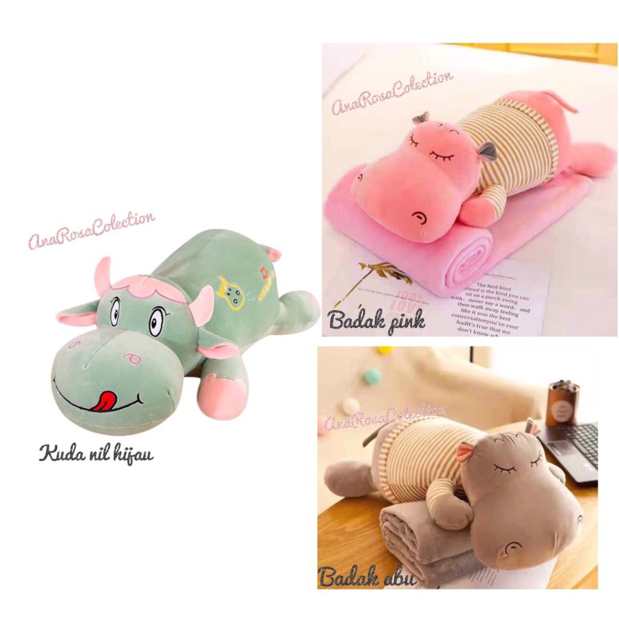 Boneka Selimut Balmut Bantal Selimut Motif Karakter Animal imut Lucu Lembut Nyaman