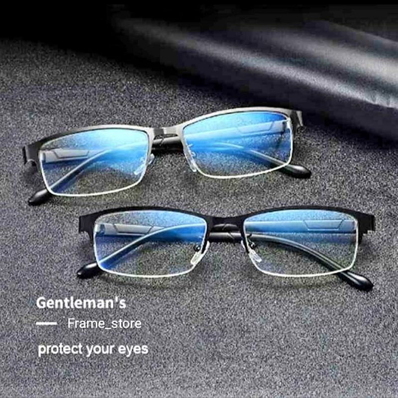 OP0 KACAMATA PLUS KACA MATA BACA LENSA BLUERAY FRAME BESI PRIA WANITA / KACA MATA ANTI RADIASI