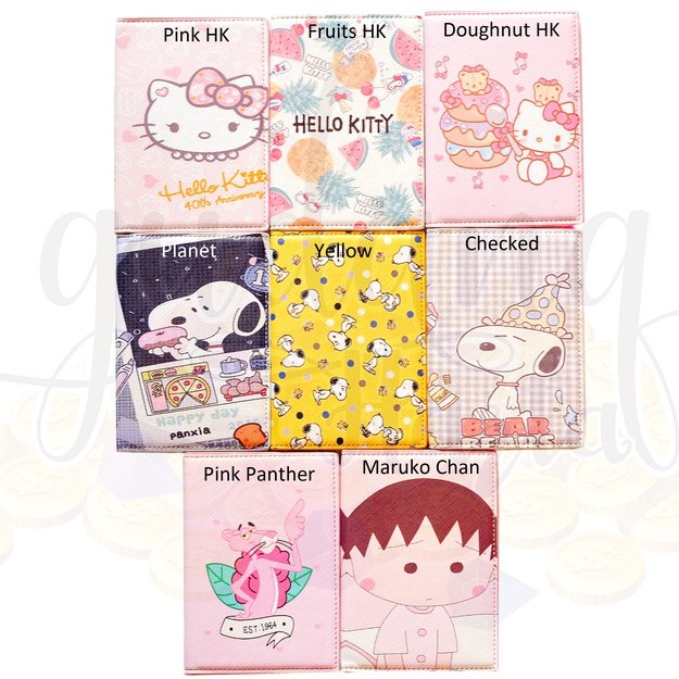 Passport Cover Paspor Sarung Case Kulit Anjing Kucing Pink Gemes Lucu Unik GH 313305