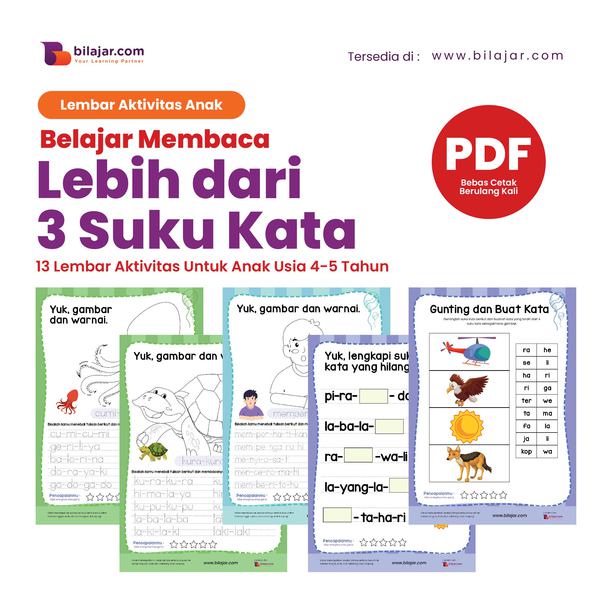 

PDF FIle Membaca dan Menulis Kata Panjang; Lebih dari Tiga Suku Kata 13 Halaman