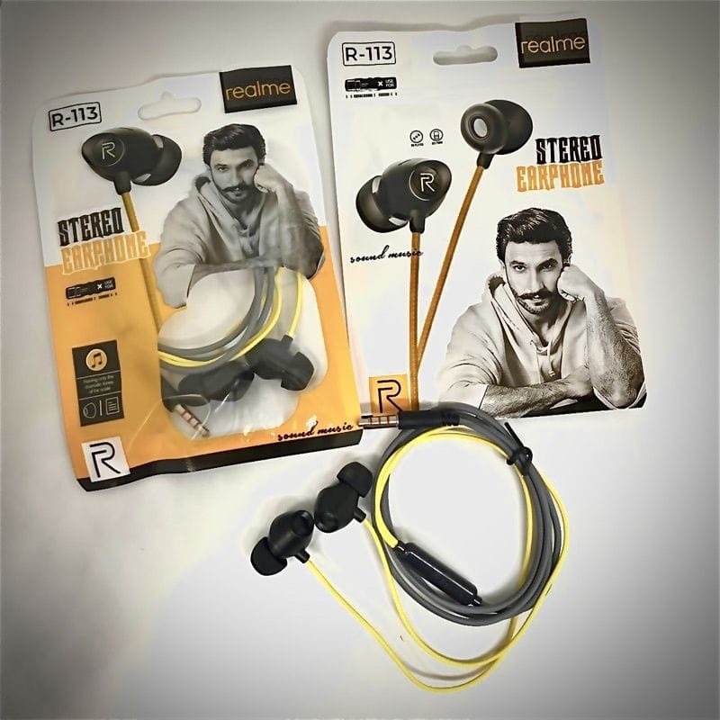 Headset REALME R-113 STEREO Handsfree REALME R113 STEREO Earphone REALME R-113 STEREO BASS