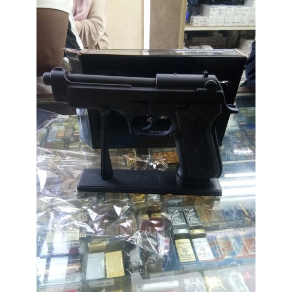 Terbaru Cod Korek Api Revolve Black mirip pistol beneran