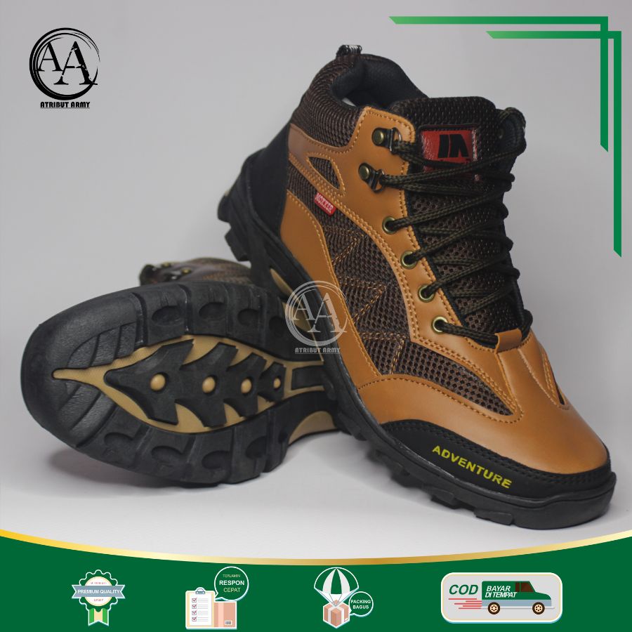 SEPATU HIKING GUNUNG CASUAL PRIA BOOTS SEPATU TOURING OUTDOOR JOGGER PRIA KASUAL KULIT ASLI SYNTETIC - B01