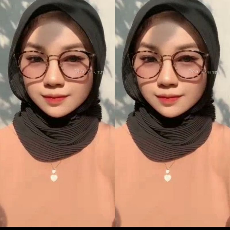 KACAMATA WANITA bisa request minus dan normal paket lensa photocromic atau blueray Anti radiasi