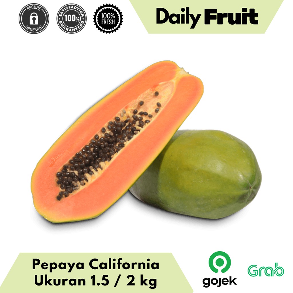 

Buah Segar Pepaya California Manis Fresh 1 Pcs Berkualitas Packing Aman Rapi