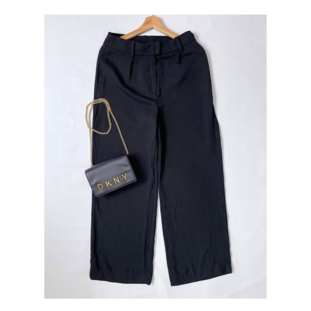 Prologue black wide leg palazzo trouser-3