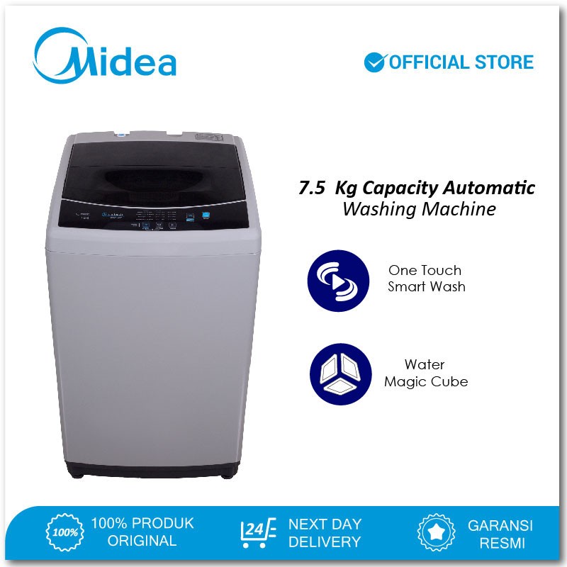 Midea Mesin Cuci 1 Tabung Top Loading 7.5 Kg MAE7501(SG)