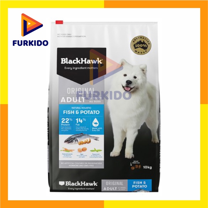 BlackHawk / Black Hawk Dog Food Adult Fish &amp; Potato Original 10 kg