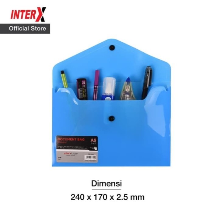 

Map Kancing A5 Opaq InterX/Bag File A5/Map Plastik Kecil/Document Bag