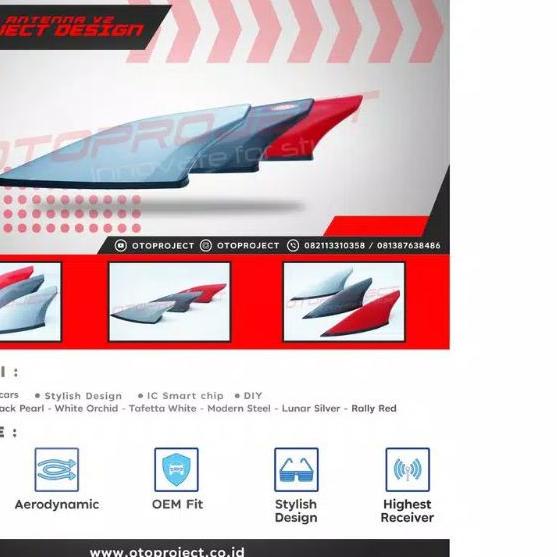 ☝ antena mobil sirip hiu all new Brio ◄